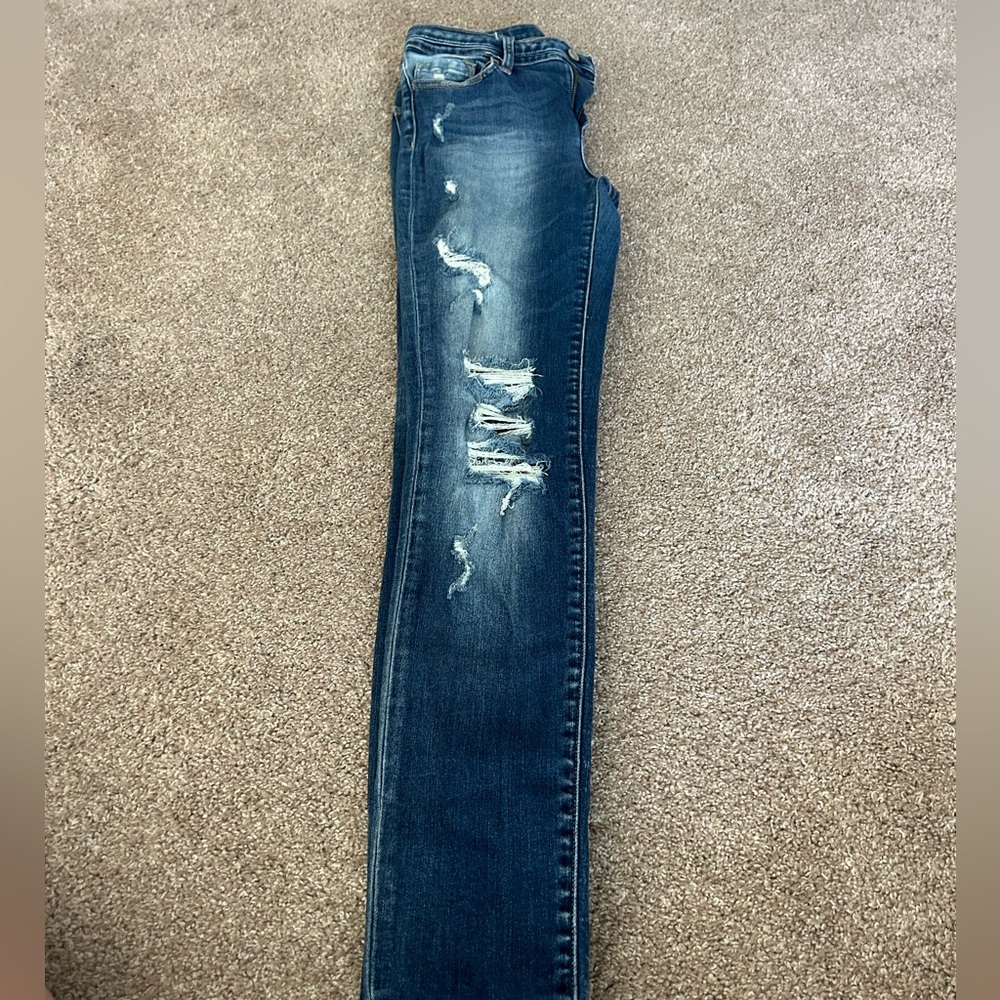 Blue mid rise Ripped jeans size 30 32